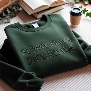 Sudadera bordada Sunny Days Fairways, ropa de golf para mujer