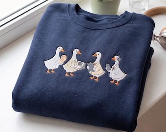 Embroidered Audiologist Goose Sweatshirt, Funny ENT Doctor Gift, Medical School Apparel