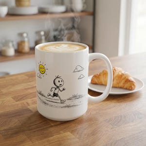 Mug 15oz Large White - Dave Trail - Dont Suck at Running - Fun Running Mug - Runners Gift - Dave Sally Stuff D-s-tr-s