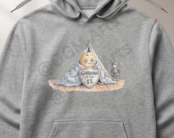 Guardian of the 1% Hoodie: Funny Introvert Social Battery Pullover