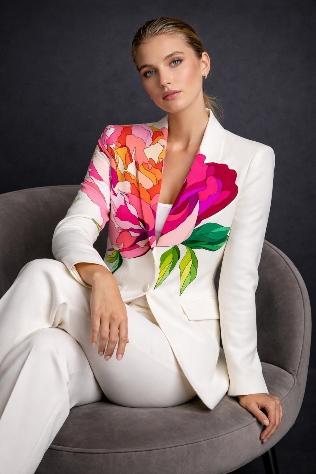 0.00　HAND-PAINTED LONG TAILOREDJACKET Hand Painted Blazer Jackets - Etsy