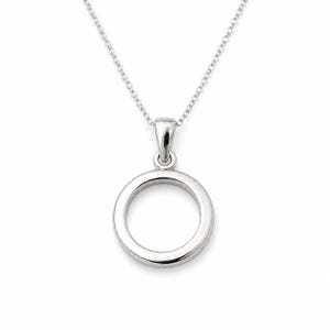 Collana con pendente a cerchio aperto in argento sterling 925, realizzata a mano, collana geometrica rotonda minimalista, gioiello moderno da indossare tutti i giorni, regalo perfetto per lei.