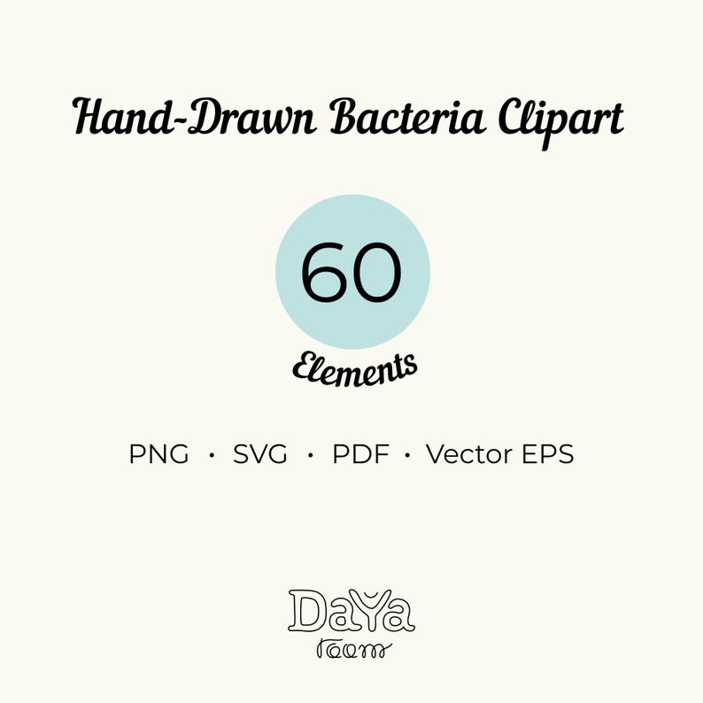 Virus Bacteria Clipart Bundle, Hand Drawn Microorganisms Doodle ...