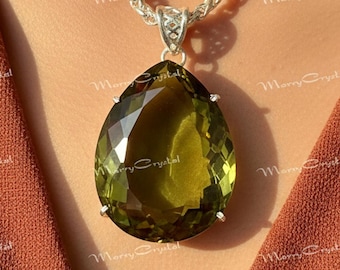 Zultanita de plata alemana de 150 quilates que cambia de color con cadena de 45 cm. Piedra preciosa suelta.