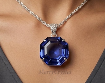 Colgante hexagonal de amatista púrpura de calidad AA+ en plata GS de 85 quilates.