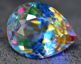 48 Ct Mystic Topaz Gorilla Multi-Color Pendant Size, Pear for Jewelry & Decor Loose Gemstone