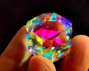 50 Ct Mystic Topaz Gorilla Multi-Color Pendant Size, Cube for Jewelry & Decor Loose Gemstone