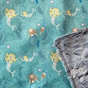 Mermaid Mini Snuggle Lovey blankie blanket miniature newborn baby shower gift ideas lovie girl nursery image 4