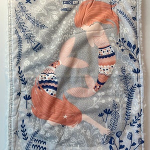 Mermaid Mini Snuggle Lovey blankie minky newborn baby shower gift ideas under the sea image 3