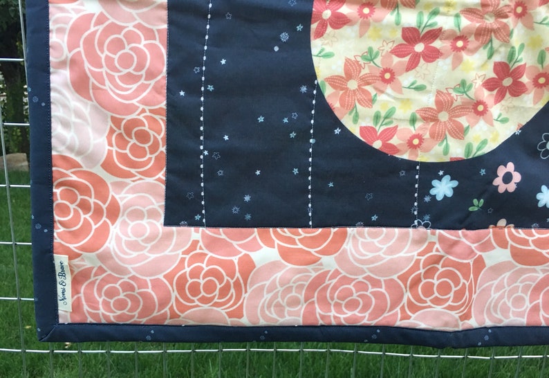 Baby Quilt Nomi /& Brave Travel the Universe; Crib bedding; Girl Nursery; Baby Girl; STEM for girls; Science for girls