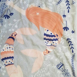 Mermaid Mini Snuggle Lovey blankie minky newborn baby shower gift ideas under the sea image 4