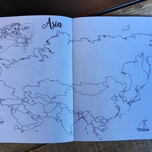 World Geography Coloring Book: Nomi & Brave Travel the World girl education homeschool girls curriculum image 4