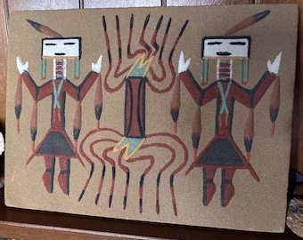 Vintage Navajo Night Chant Sand Painting