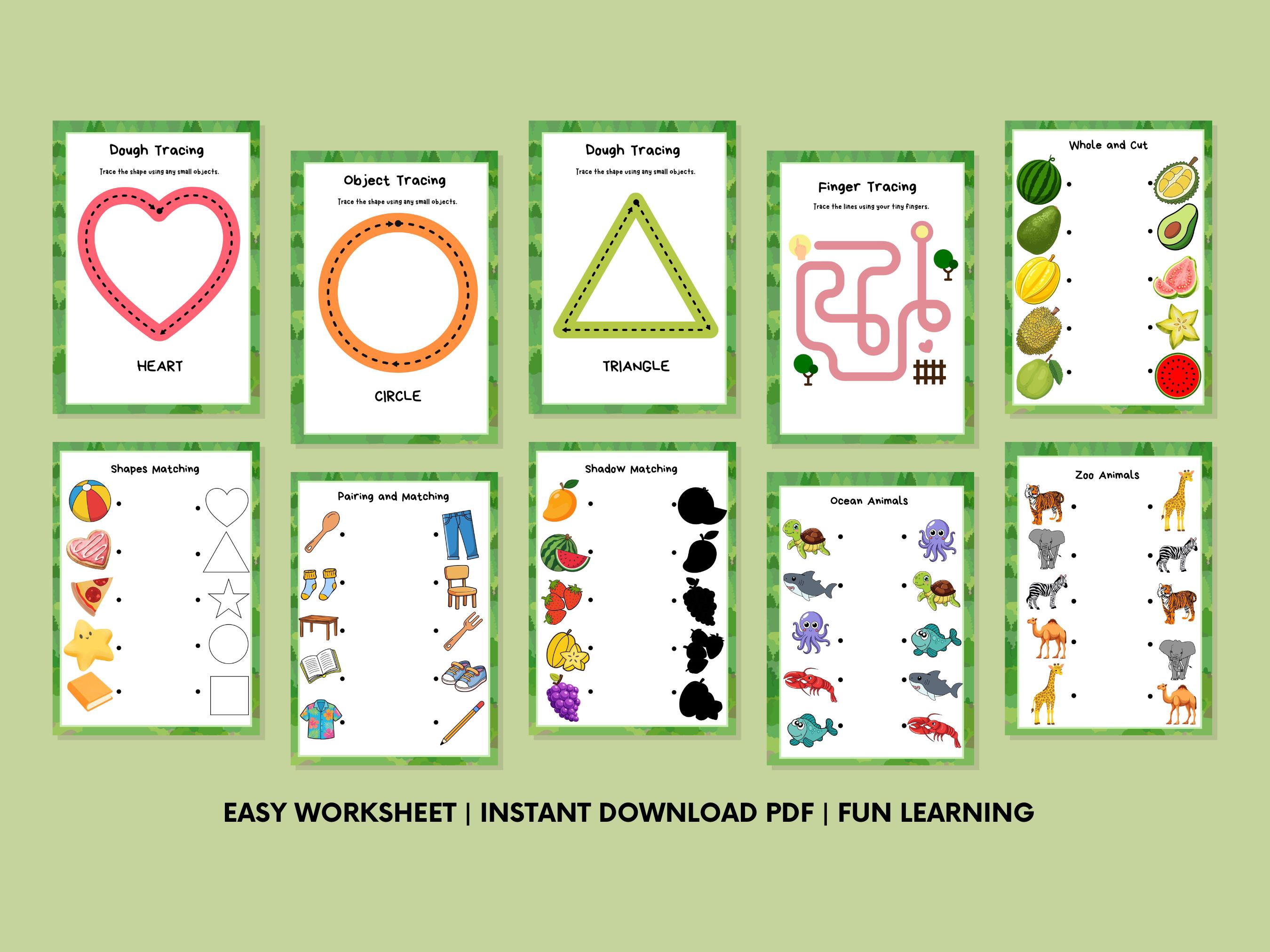 Learning Worksheet Example INTERACTIVE LEARNING WORKSHEET - Etsy
