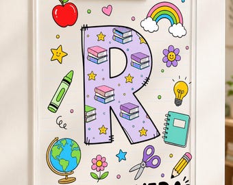 Custom Teacher Clipboard with Pattern Options, Personalized Acrylic Clipboard, Teacher Gift, School Office Supply