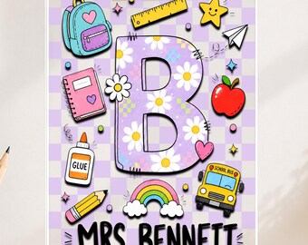 Custom Teacher Clipboard with Name, Personalized Acrylic Clipboard, Teacher Appreciation Gift, Classroom Decor, School Supply Gift