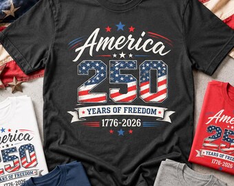 America 250th Anniversary Shirt, 1776-2026 USA Tee, 4th of July Independence Day Family Matching Shirts