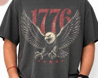 Retro 1776 American Eagle T-Shirt | 250th Anniversary 4th of July Tee | Vintage USA Independence Day Shirt