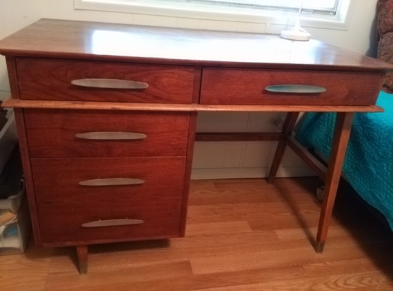 Mid Century Desk Sligh Lowry Etsy