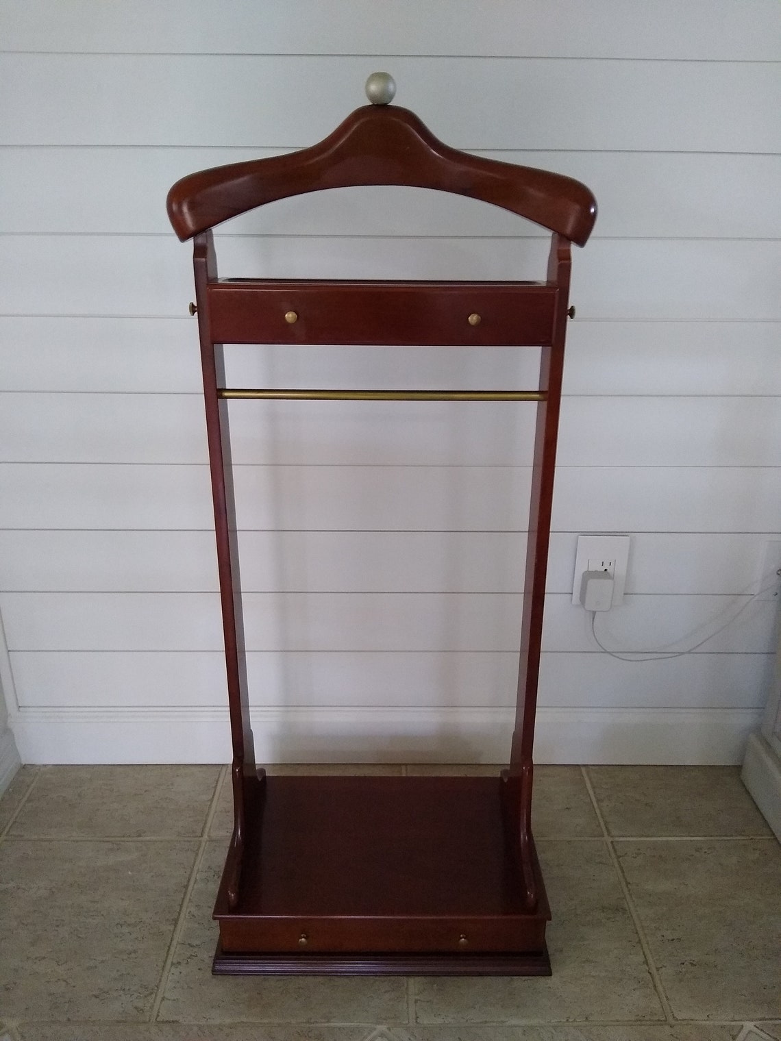 Vintage Bombay Company Wood Valet Butler Stand Etsy