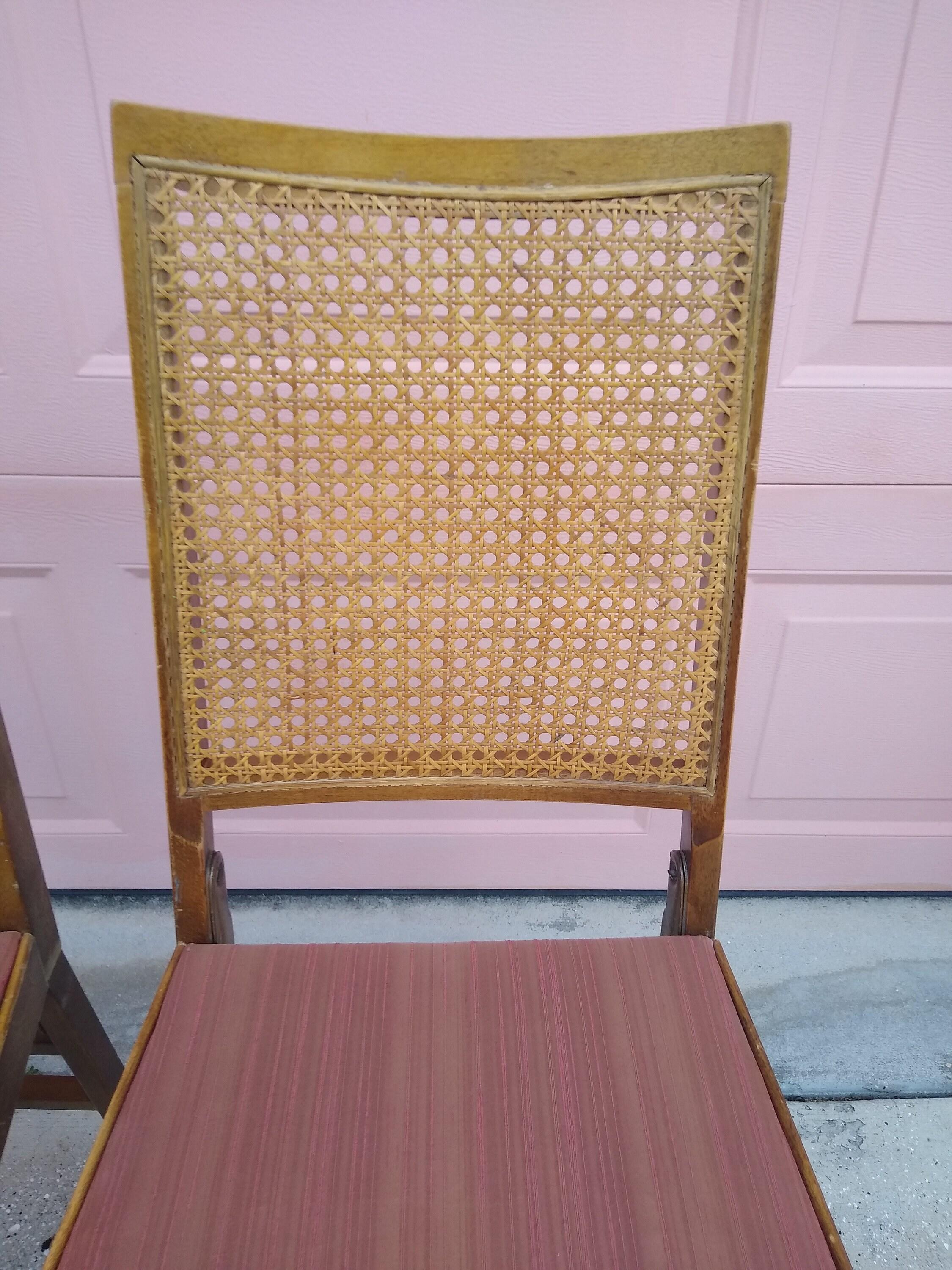 LegOMatic MCM cane back folding chairs Pair Etsy