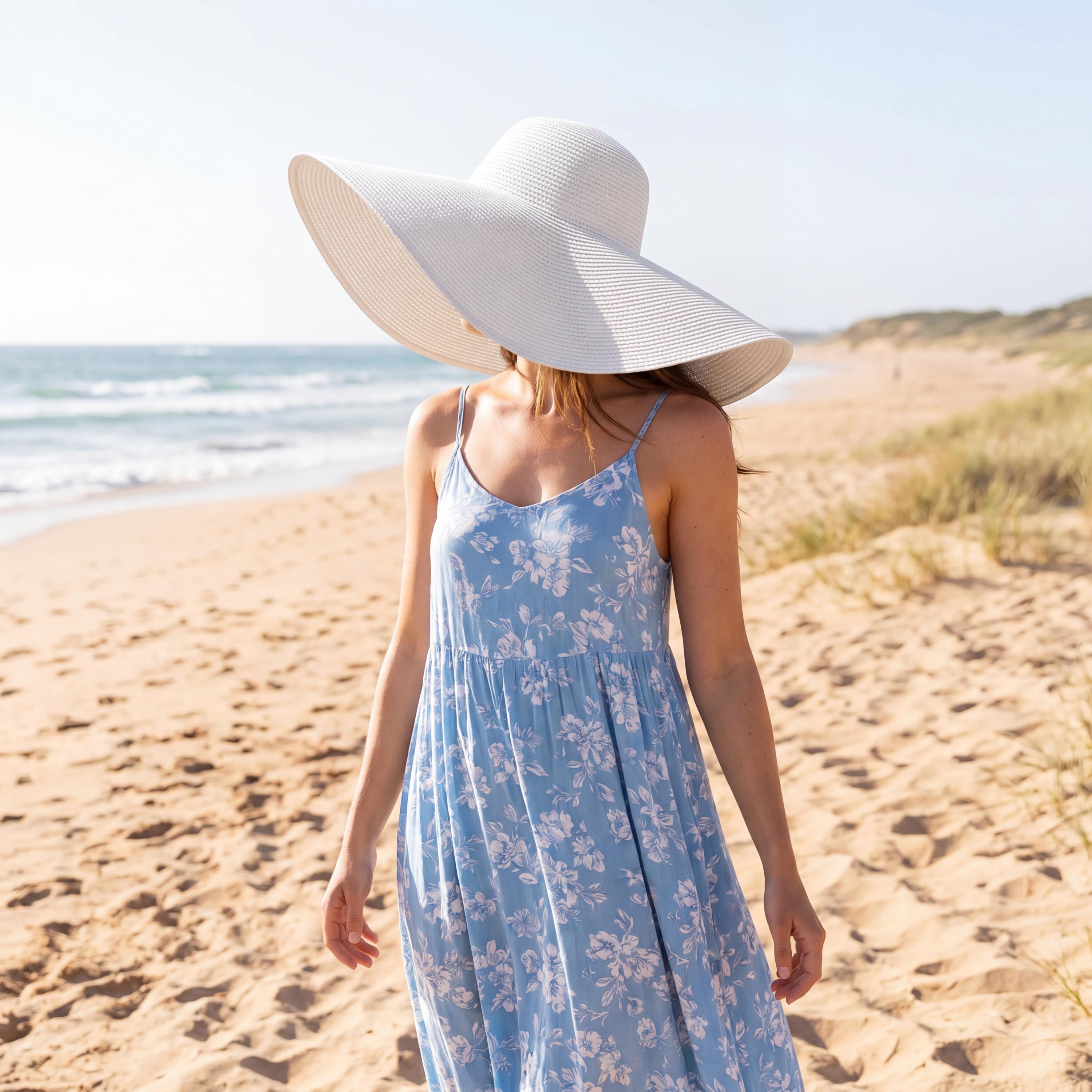 Oversized Wide Brim Straw Hat | Foldable Floppy Beach Sun Cap - Etsy