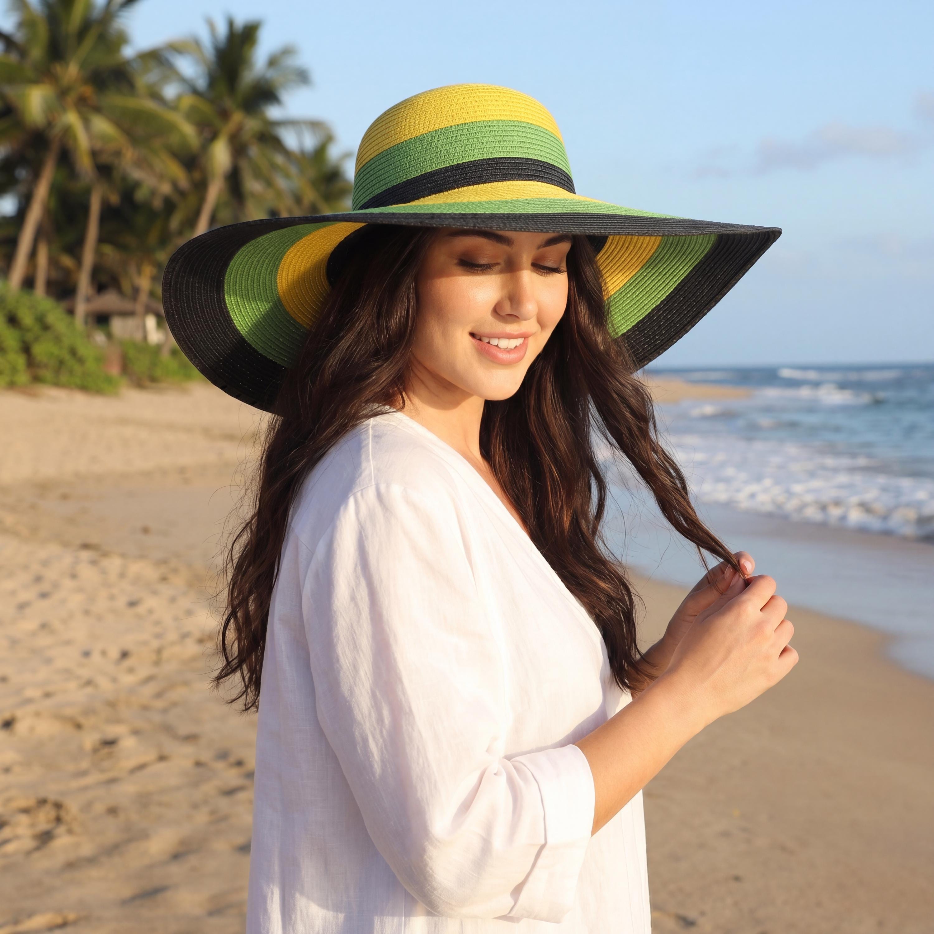 Oversized Wide Brim Straw Hat | Foldable Floppy Beach Sun Cap - Etsy