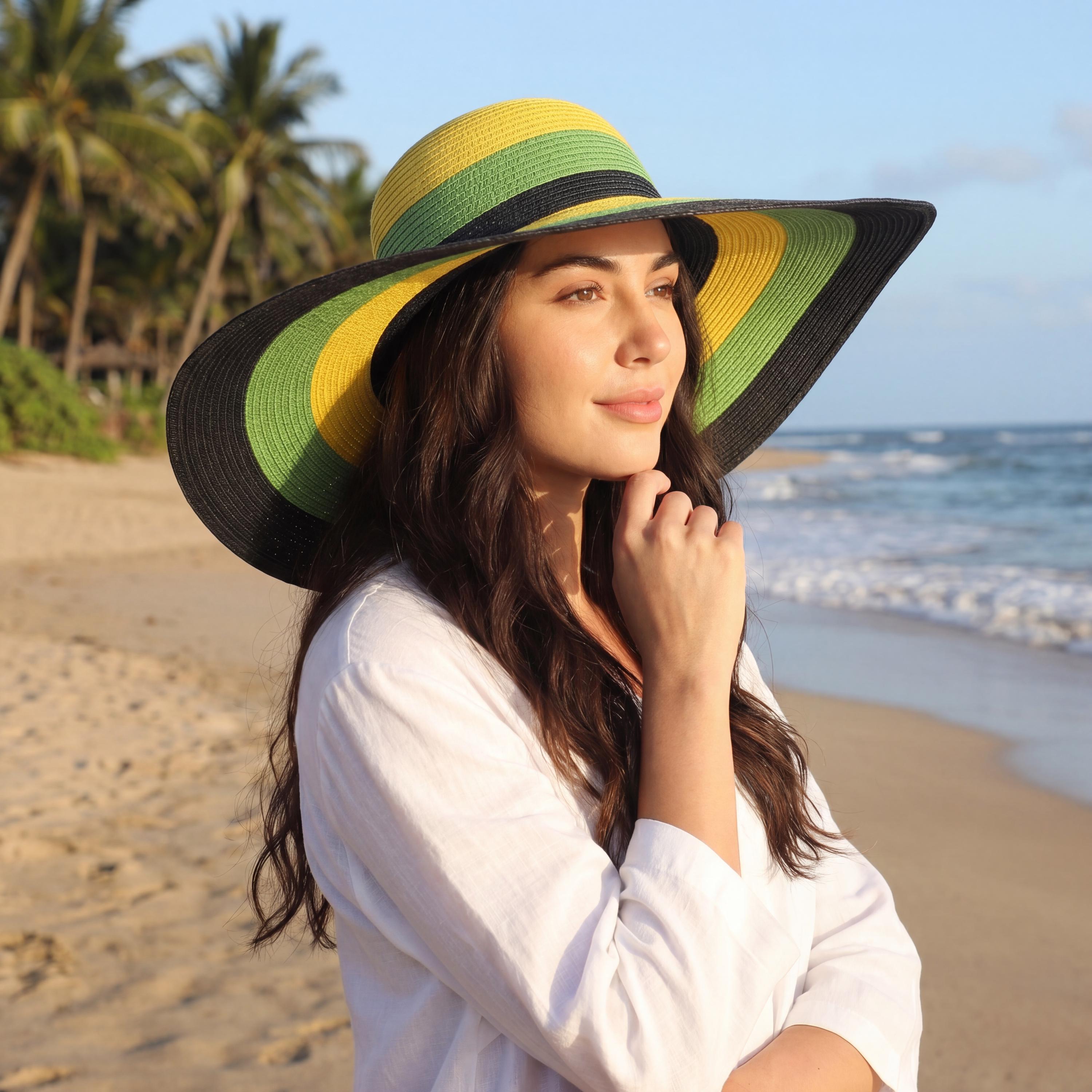 Oversized Wide Brim Straw Hat | Foldable Floppy Beach Sun Cap - Etsy