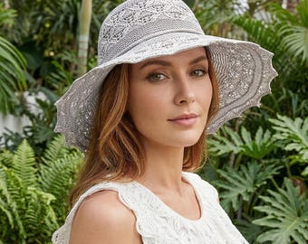 Vintage Ralph Lauren Sun Hat White and Blue Stripes (S340  display picture 3
