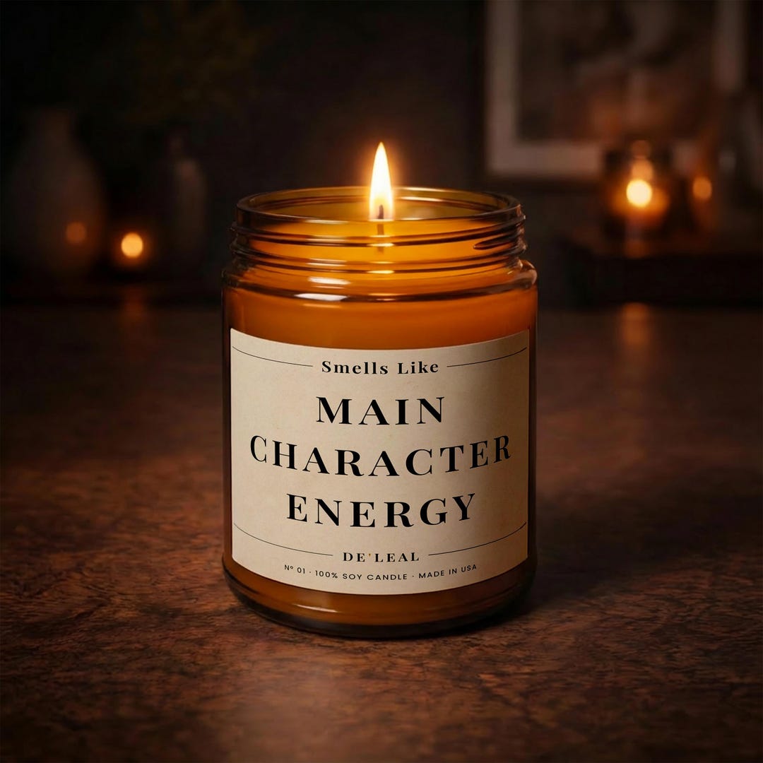 Soy Wax Candle with Smells Like Main Character Energy for Modern Living ...
