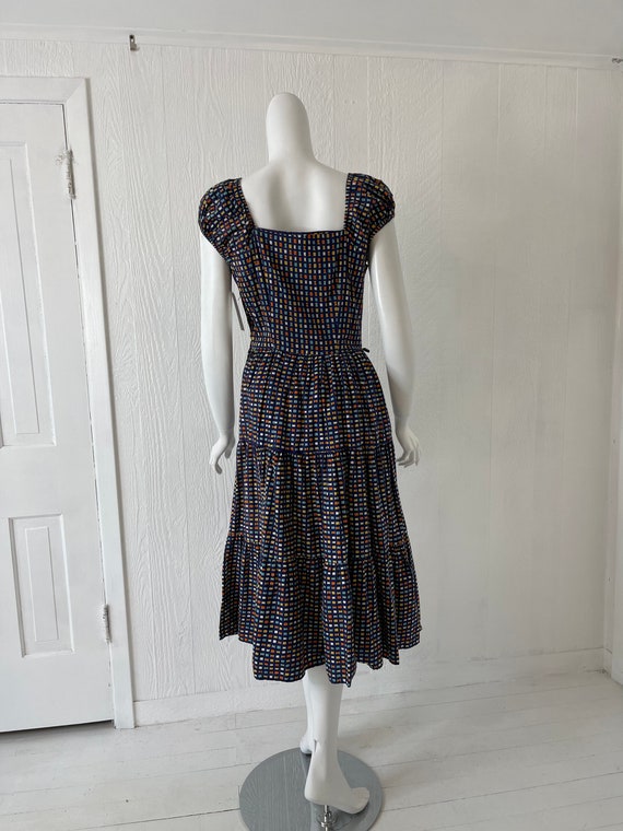 Vintage 1940s 1950s Novelty Print Cotton Dress | … - image 5