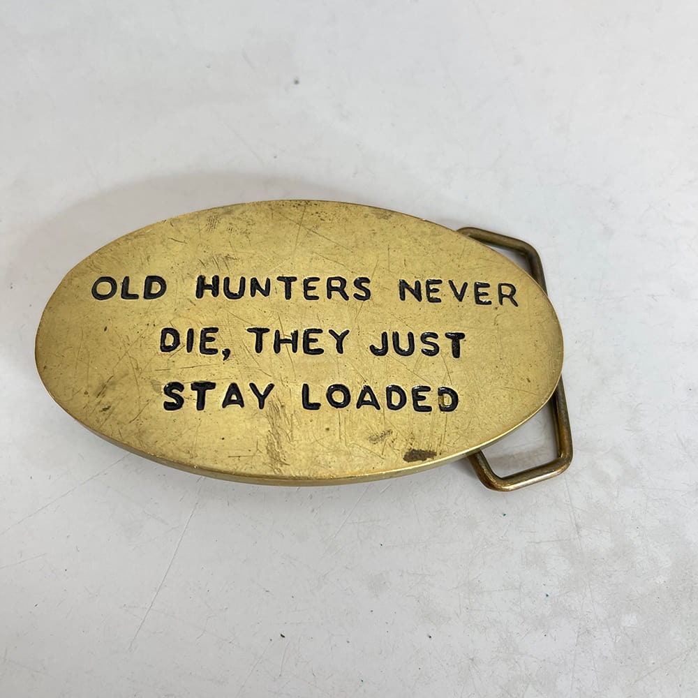 Vintage Brass Hunting Novelty Belt 