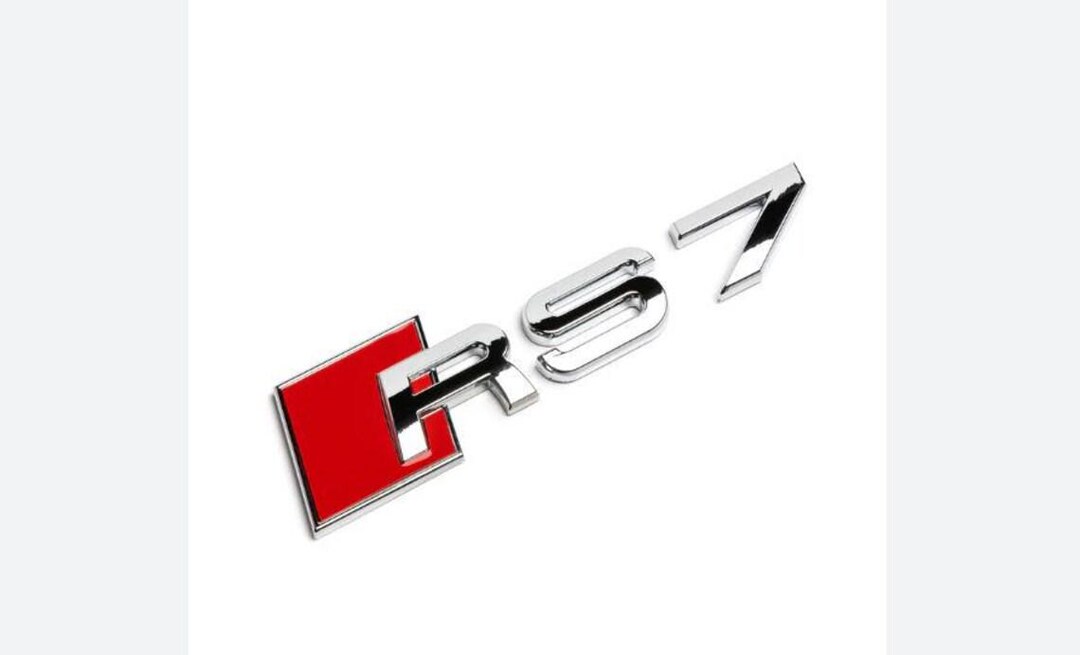 C8 Rear Badging Chrome 3D RS7 Rear Trunk Emblem Badge for Audi A7 S7 RS7 C7 C8 Tailgate ...