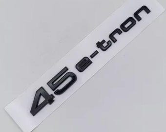 ABS E-tron GT Car Emblem Badge 3D custom Letters Sticker Rear Trunk Decor for Audi A3 SQ6 Q5 Q6 Q8 Q4 30 40 45 50 - 45 e-tron Black