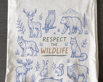 Vintage Respect the Wildlife T-shirt | Wildlife Animals Graphic Shirt