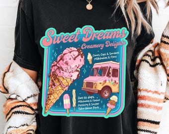 Camiseta Comfort Colors Sweet Dreams Ice Cream, camiseta del concierto Mr Electric 2026