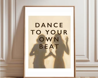Dance To Your Own Beat Print, Funny Dutch Still Life Painting Hallway Bedroom Dancing Wall Art Quirky Humour Bold Modern Contemporary Deco