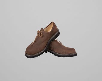 Äkta bayerska Haferlschuhe för män - Traditionella sidospetsskor för Lederhosen - Oktoberfest Trachten skor