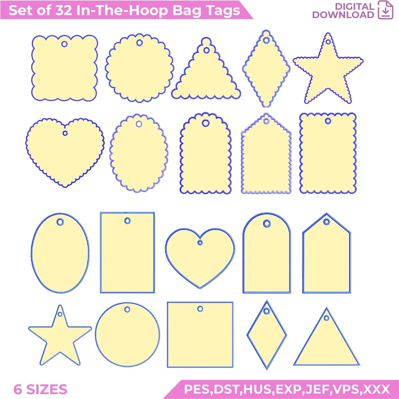 Broderipaket | Paket med applikationer för väsketiketter | Paket med applikationer för monogramvapen | Paket med BX-typsnitt | Hela butiken bild 11
