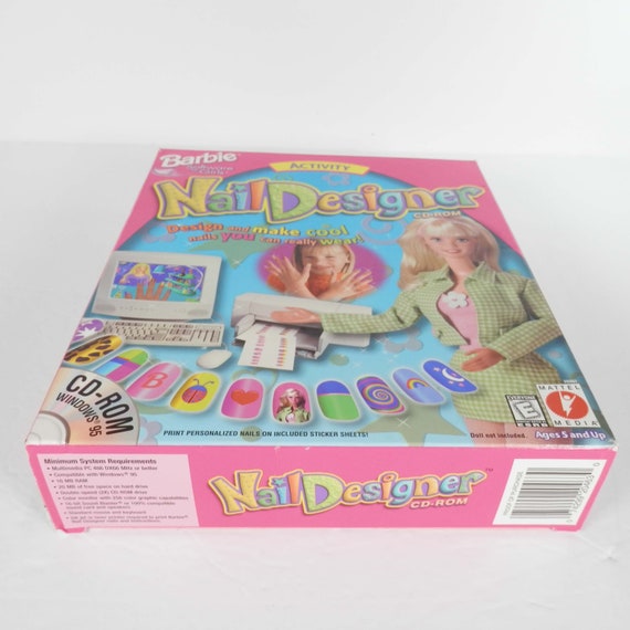 Buy 1998 Barbie Nail Designer CD Rom Windows 95 Game E Printable