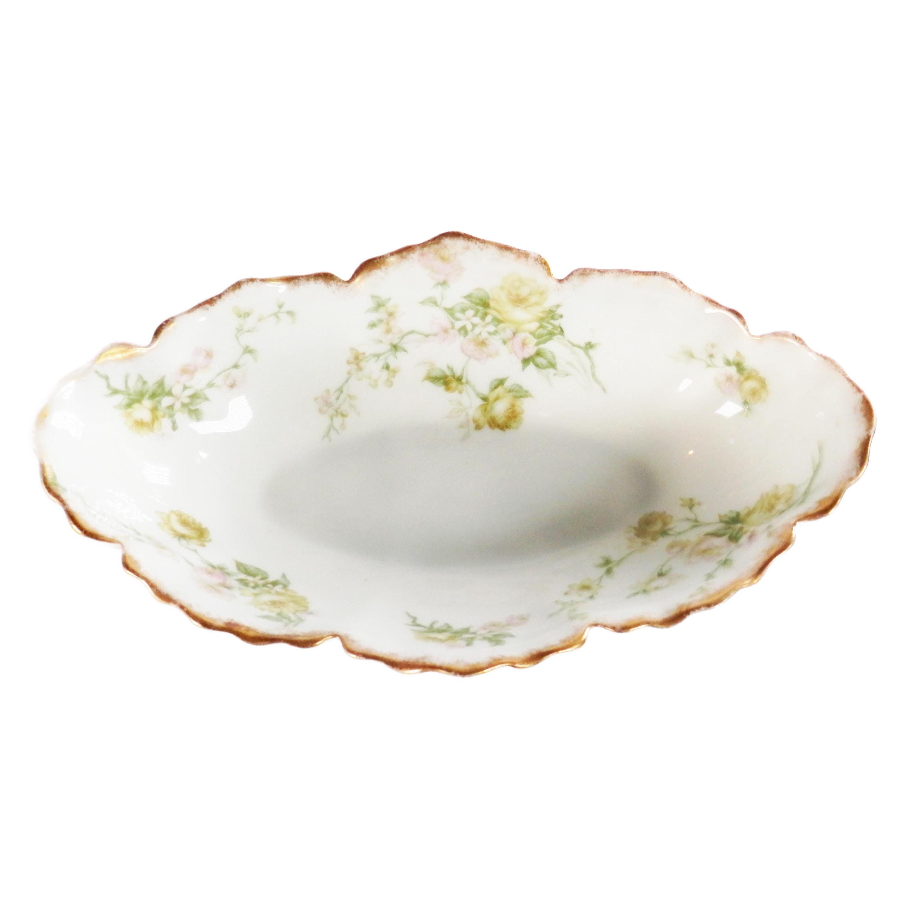 ポーセリン リモージュ フランス製 洋梨柄のプレート6枚 ポーセリン