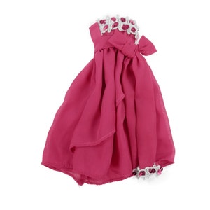 90s Brass Key Fashion Doll Dress Designer Gown Collection Garden Party Pink