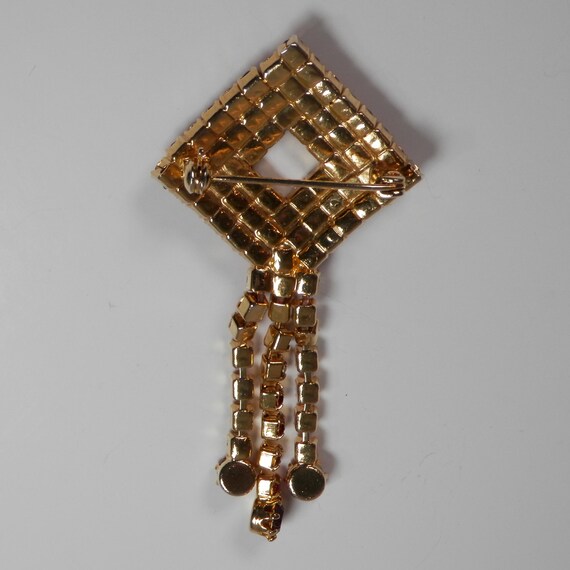 Red Rhinestone Square Diamond Shape Waterfall Dan… - image 3