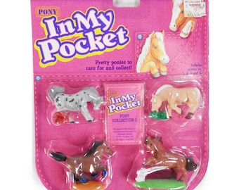 Vintage 1994 Pony In My Pocket Collection 1 Hasbro 9277 New 4 Horse Figures
