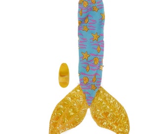 Vintage 1991 Tyco Die kleine Meerjungfrau Tropical Ariel Puppe Flossenschwanz gelb 1809