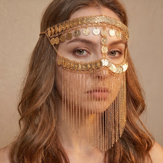 Gold Coin Headpiece, Festival Hair Chain, Dance & Party Hair  display picture 2