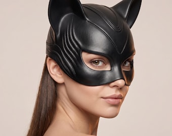 Black Cat Masquerade Mask Women's Animal Party Costume Accessory