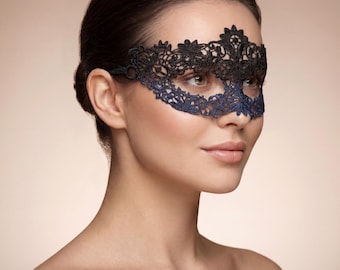 Floral Lace Masquerade Mask, Venetian Eye Mask, Party Costume Accessory