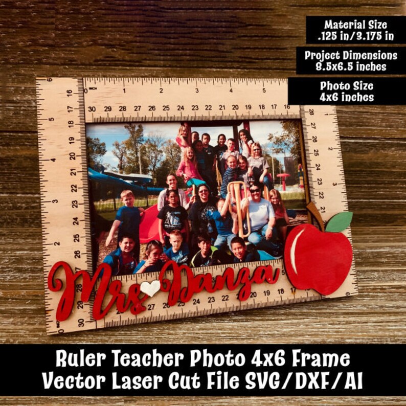 Download Teacher Ruler Frame Vector Laser Cut and Printable File | Etsy