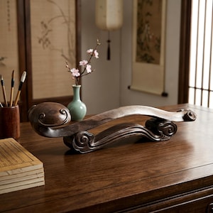 Rascador de espalda de madera premium, varita de masaje de sándalo tallada a mano, regalo de quinto aniversario para él, regalo para papá, decoración Feng Shui de madera única